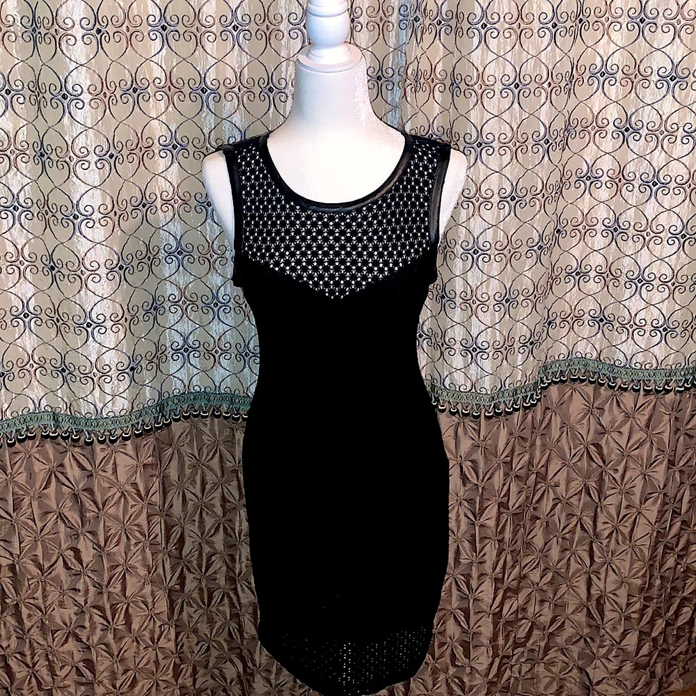 Black lace design dress